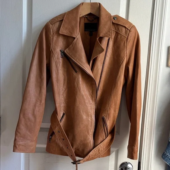 Banana Republic Lamb Leather Jacket - Picture 2 of 11